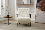 COOLMORE Wood Frame Armchair, Modern Accent Chair Lounge Chair for Living Room