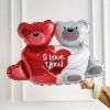Double Bear Hug Heart Balloons Foil I Love You Wedding Valentine Day Marriage Event Party Balloon Decoration