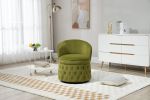 360 Degree Swivel Cuddle Barrel Accent Sofa Chairs, Round Armchairs with Wide Upholstered, Fluffy Velvet Fabric Chair for Living Room, Bedroom, Office