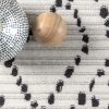 Mila Dotted Diamond Trellis Area Rug, 6' 7" x 9', Gray