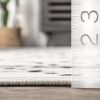 Mila Dotted Diamond Trellis Area Rug, 6' 7" x 9', Gray