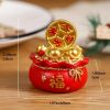 1pc; Pot Of Golden Car Ornament (2.28"âˆšÃ³1.97"âˆšÃ³1.97"); Home Decoration; Holiday Birthday Gifts