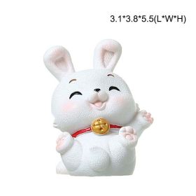 Chinese Lucky Wealth Waving Cat Gold Waving Hand Cat Home Decor Welcome Waving Cat Sculpture Statue Decor Car Ornament (Color: Decoration B, size: S)