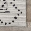 Mila Dotted Diamond Trellis Area Rug, 6' 7" x 9', Gray
