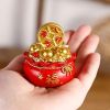 1pc; Pot Of Golden Car Ornament (2.28"âˆšÃ³1.97"âˆšÃ³1.97"); Home Decoration; Holiday Birthday Gifts
