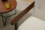 COOLMORE Wood Frame Armchair, Modern Accent Chair Lounge Chair for Living Room