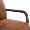 COOLMORE Rocking Chair With Ottoman, Mid-Century Modern Upholstered Fabric Rocking Armchair, Rocking Chair Nursery with Thick Padded Cushion, High Bac