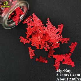 Acrylic Heart Confetti Scatter Crystal Beads Wedding Party Decor Squins Engaement Anniversary Valentine Party Supplies (Color: RD JUST)