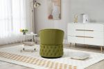 360 Degree Swivel Cuddle Barrel Accent Sofa Chairs, Round Armchairs with Wide Upholstered, Fluffy Velvet Fabric Chair for Living Room, Bedroom, Office