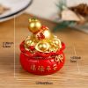 1pc; Pot Of Golden Car Ornament (2.28"âˆšÃ³1.97"âˆšÃ³1.97"); Home Decoration; Holiday Birthday Gifts