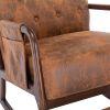 COOLMORE Rocking Chair With Ottoman, Mid-Century Modern Upholstered Fabric Rocking Armchair, Rocking Chair Nursery with Thick Padded Cushion, High Bac